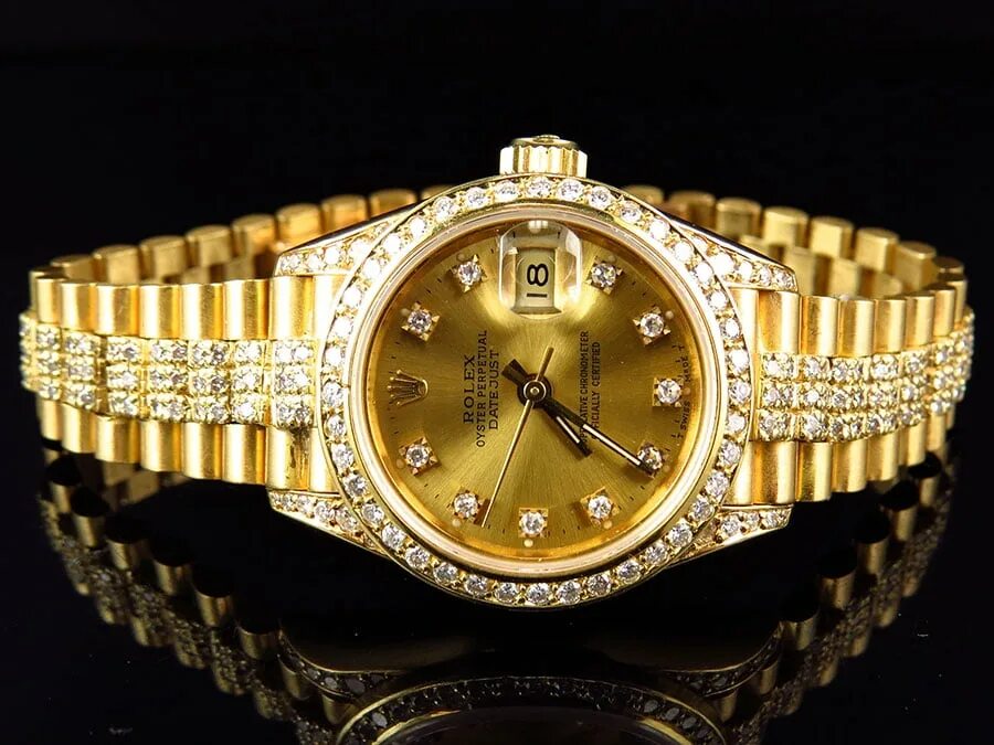 Купить ролекс оригинал женские. Ролекс 18k. Часы Rolex President. Rolex Datejust Diamond Gold. Rolex Datejust Diamond.