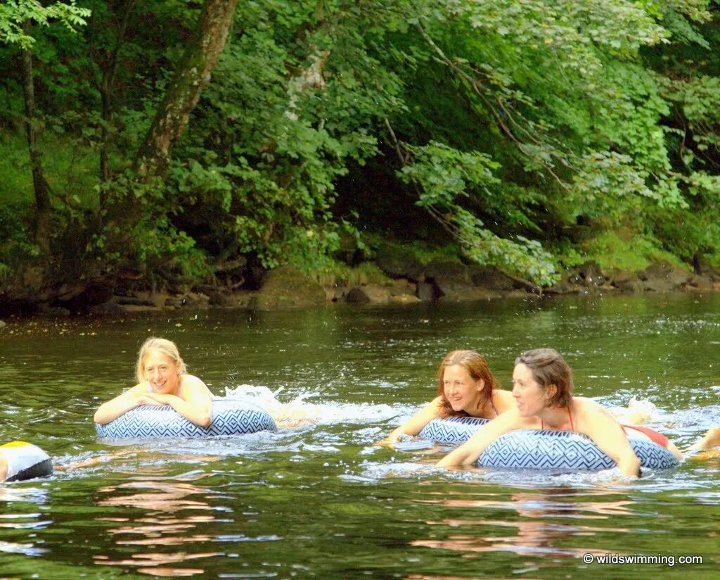 Swim in the River. River swimming. Summer River Swim. Go swimming in the River.