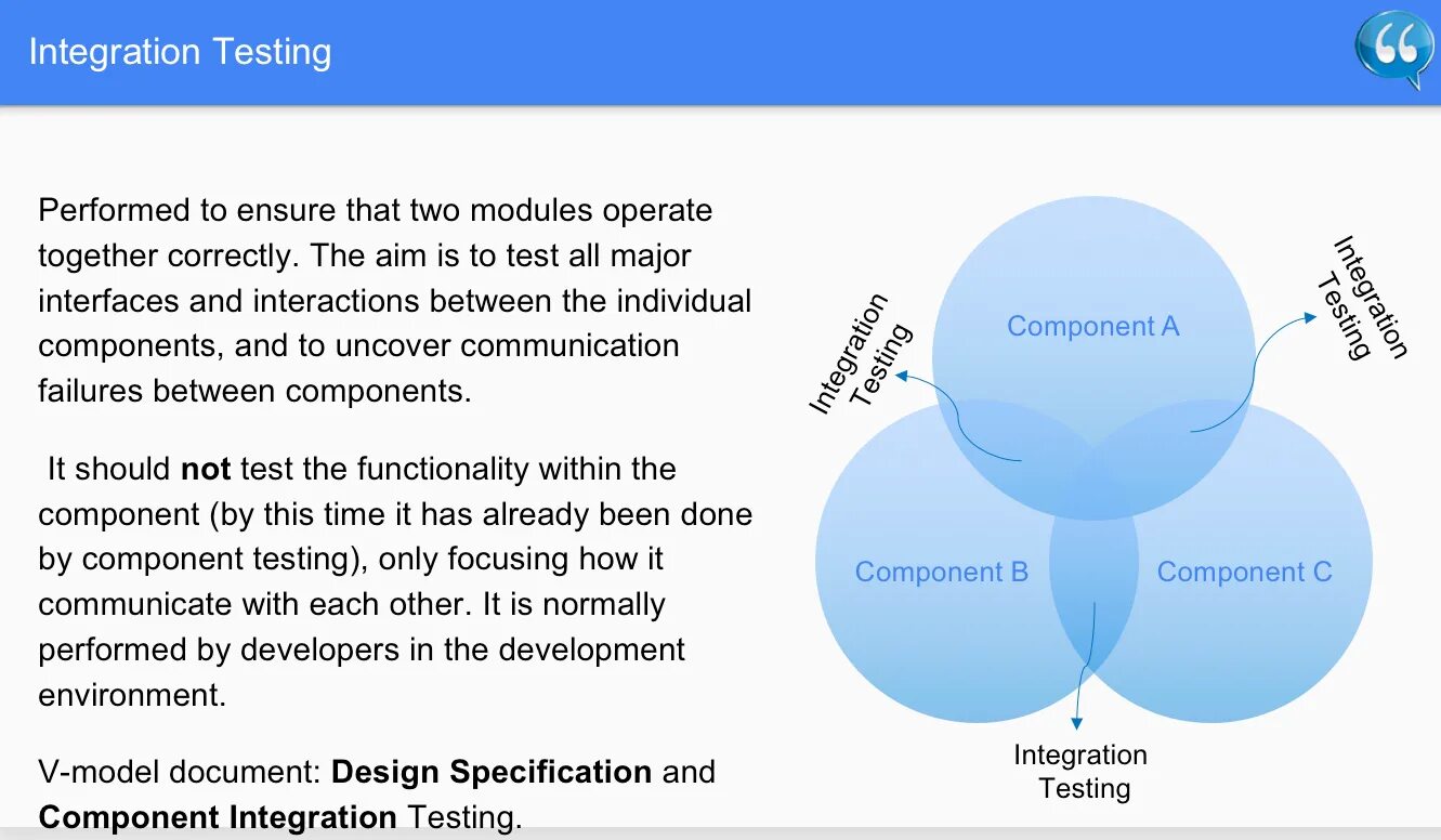 Tests components