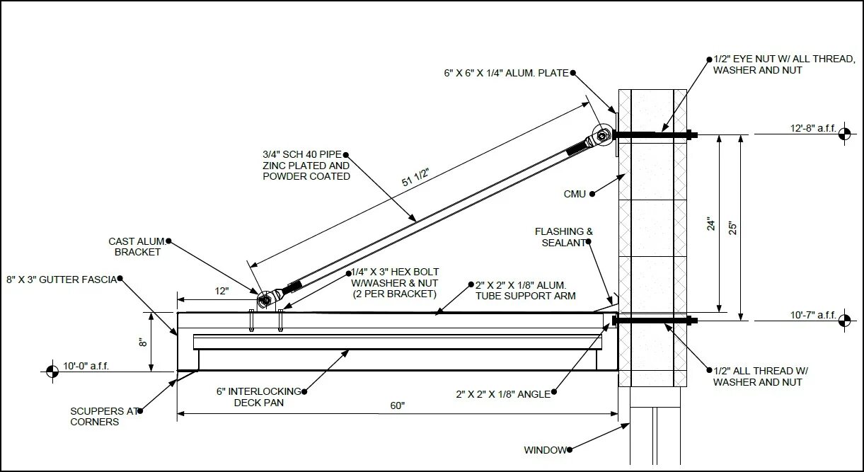 Connection details. Sarco hex connection detail.