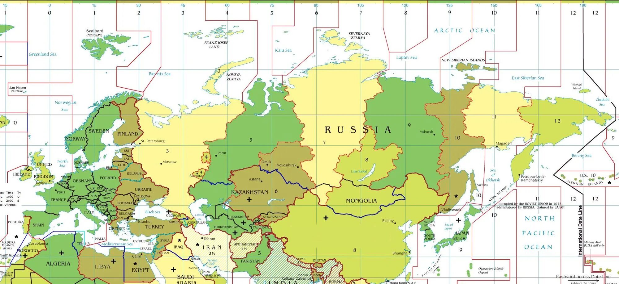 Часовой пояс саудовской аравии. Карта часовых поясов Евразии. Часовые пояса СССР С 1917 по 1992 карта. Карта часовых поясов Европы. Карта часовых поясов Евразии на русском языке.