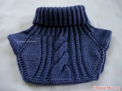 Манишка детская спицами на 3 года