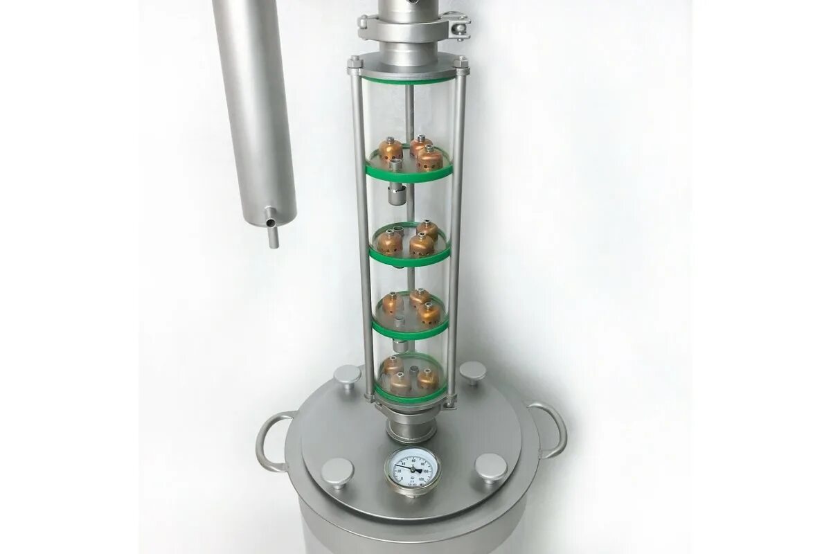 Колпачковая ректификационная колонна. Колонна ректификационная 50 мм. Тарельчатая колонна 2 дюйма домспирт. Колпачковая колонна в ректификации. Лучшие колонные самогонные аппараты
