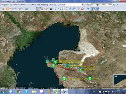 Спутниковая карта с населенными пунктами