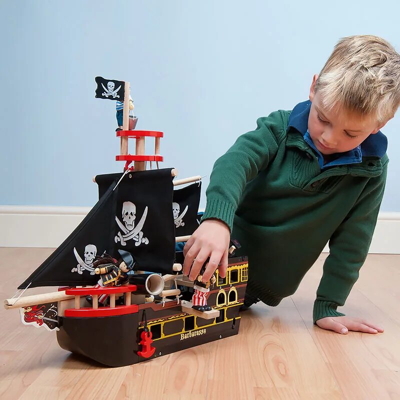 Игровой набор пиратский корабль Барбаросса le Toy van tv246. Пиратский корабль Барбаросса, le Toy van. Подарок мальчику. Подарок мальчику 8 лет.