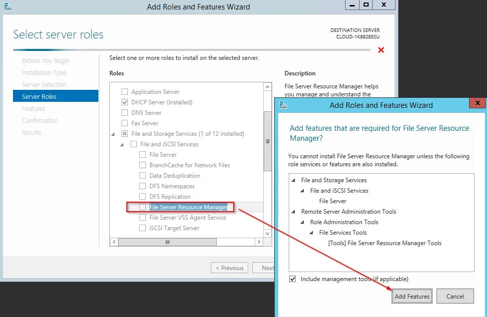 Install server host