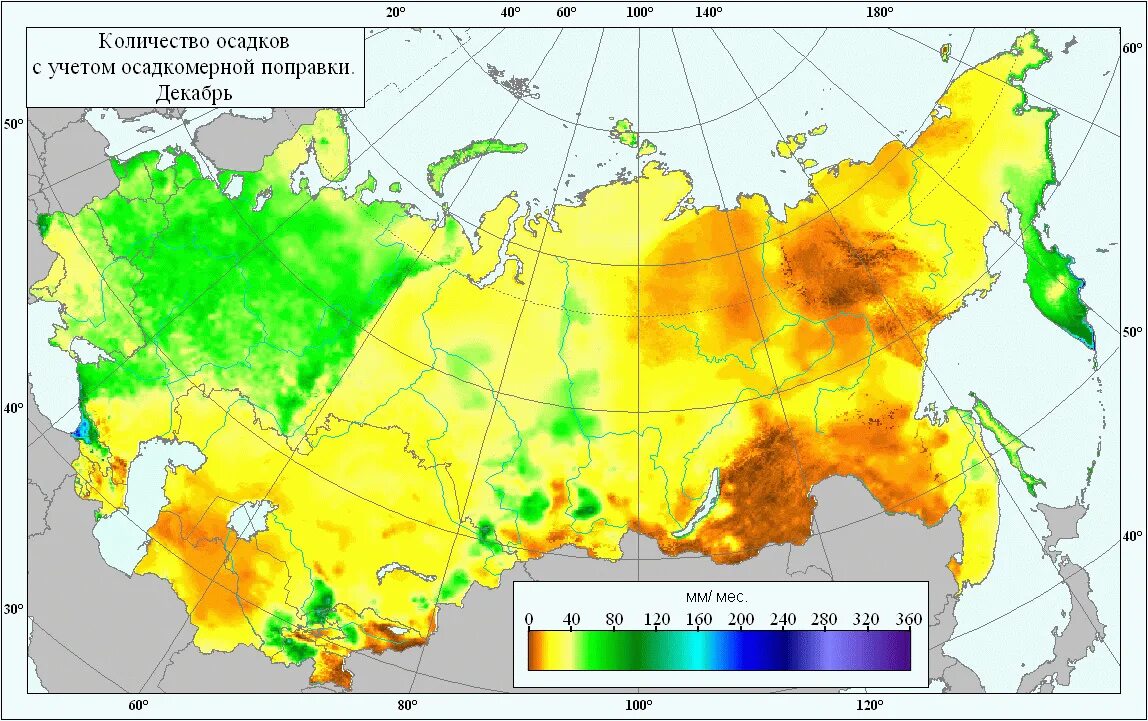 Карта осадков красный