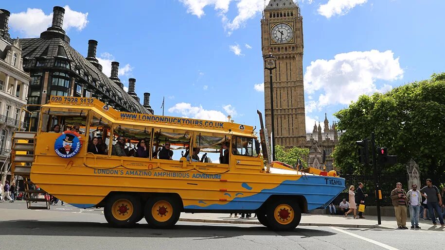 Tours uk. Автобус-амфибия лондон. london duck tours. автобус амфибия англия. экскурсионный автобус лондон.
