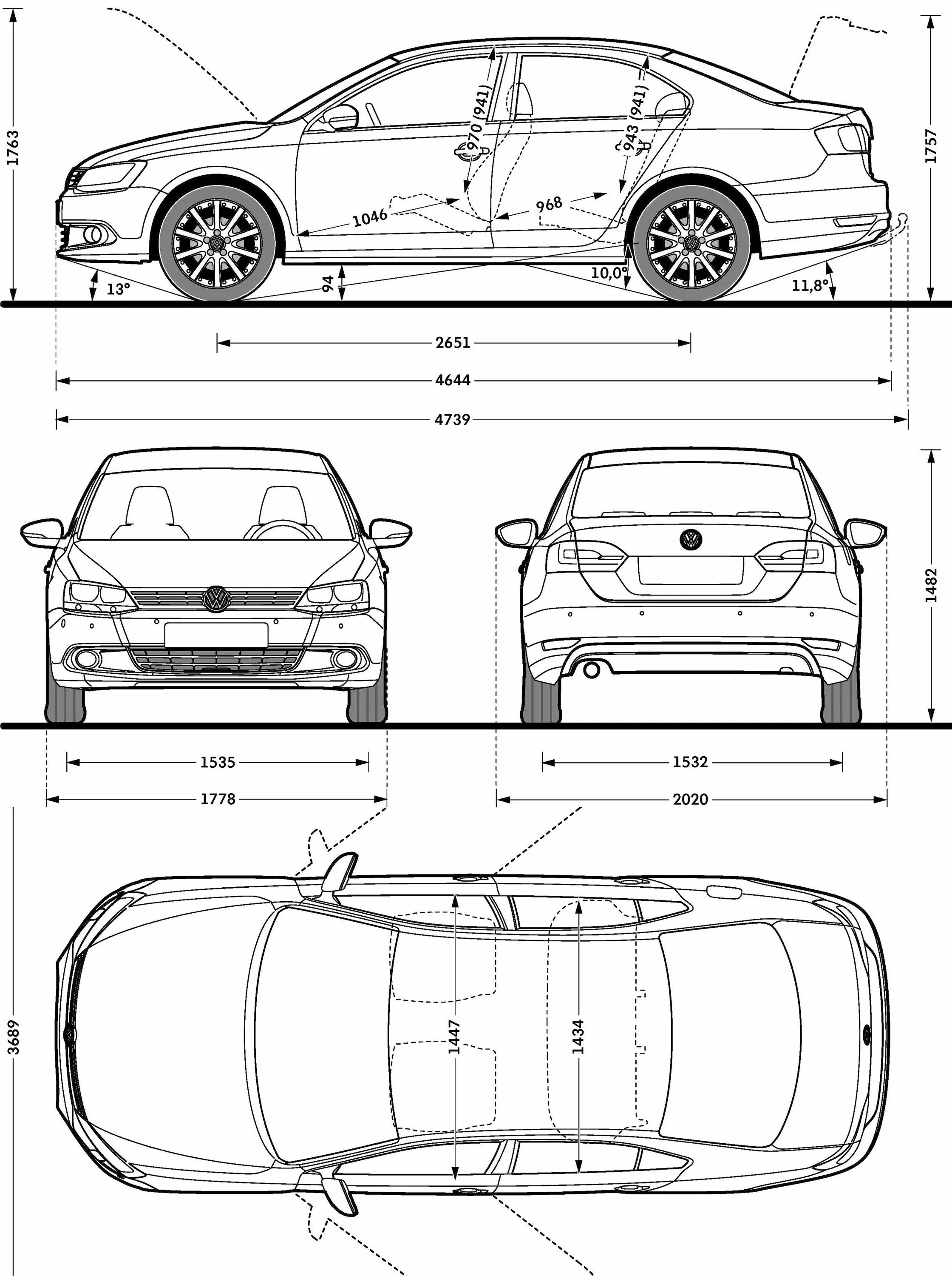 Polo sedan размеры. Габариты Фольксваген Джетта 2008. Чертеж VW Polo sedan. Ширина Фольксваген Джетта. Volkswagen Jetta чертеж.