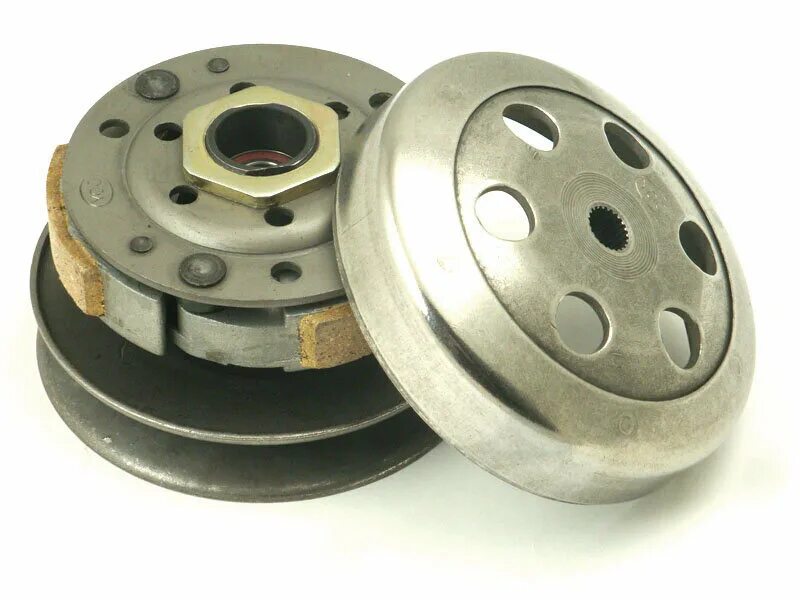 Как разобрать задний вариатор на скутере 139qmb E05 clutch & variator Scooter Parts Racing Planet UK