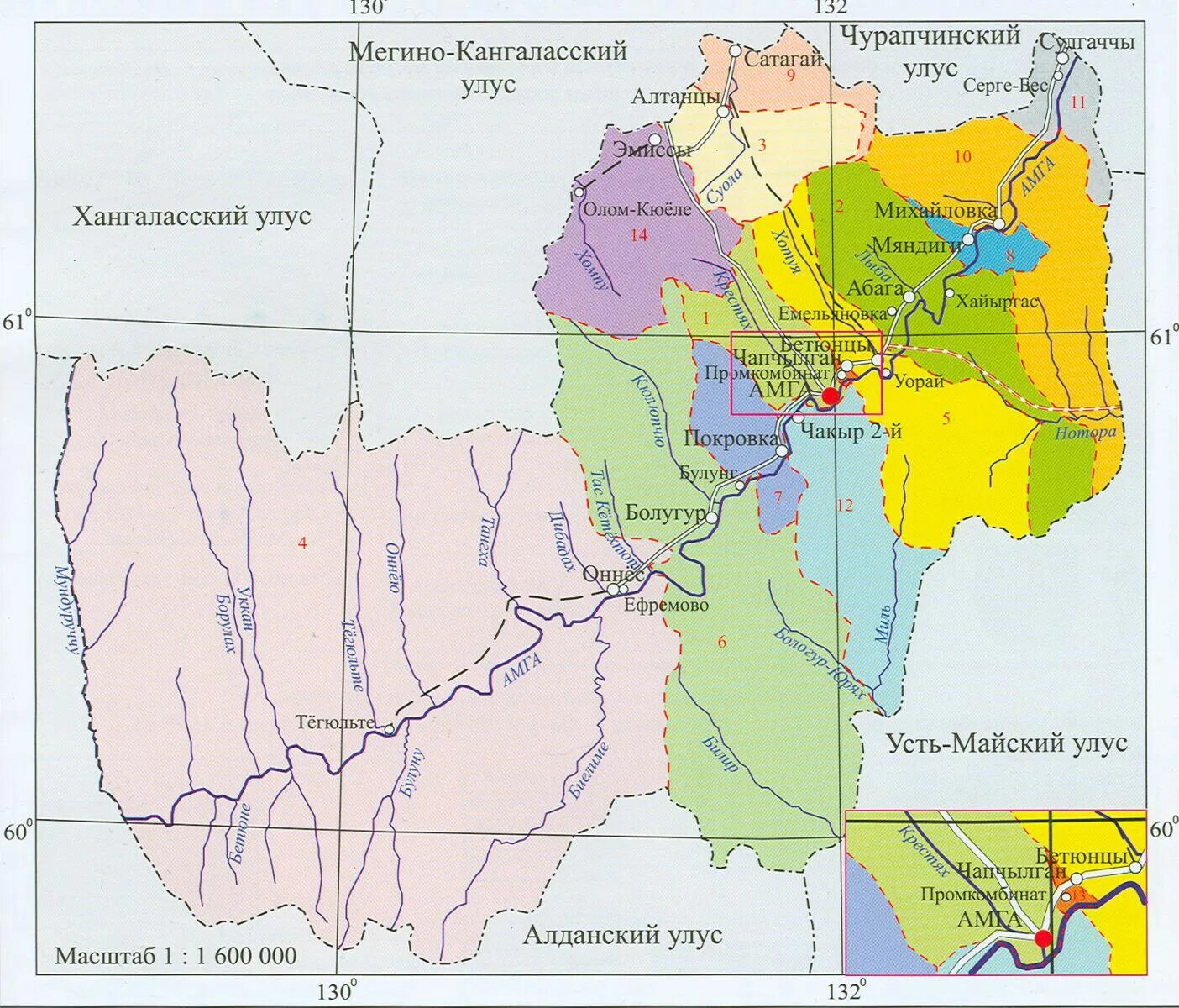 Карта Амгинского района Республики Саха Якутия. Карта Амгинского улуса. Река Амга на карте Якутии. Карта Амгинского улуса Якутия.