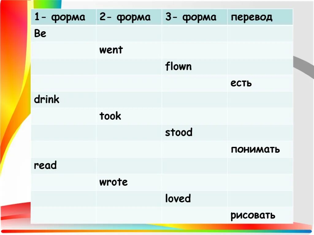 Stand вторая форма. Stand 3 формы. Вторая форма Love. Take 3 формы.