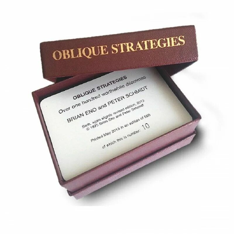 Непрямые стратегии. Непрямые стратегии карточки. oblique strategies by brian eno. карты oblique strategies.
