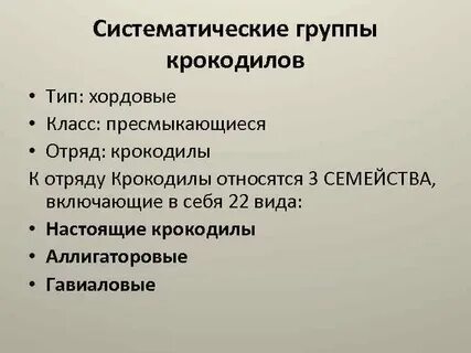 Пресмыкающиеся систематические группы