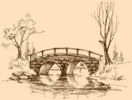 Поэтапно рисуем красивый Мост