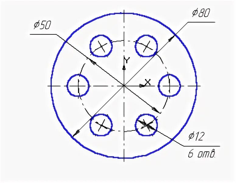 Круги 6 отверстий. Разметка отверстий по окружности чертеж. Отверстия по кругу на чертеже. Деление окружности чертеж. Отверстия на окружности на чертеже.