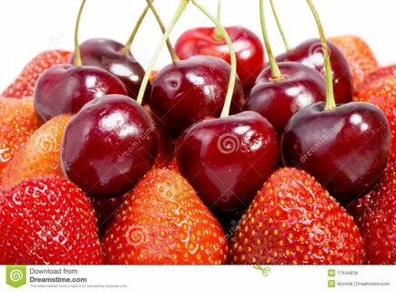 Sweet Cherry and Berry of Strawberry Stock Photo - Image of healthy.