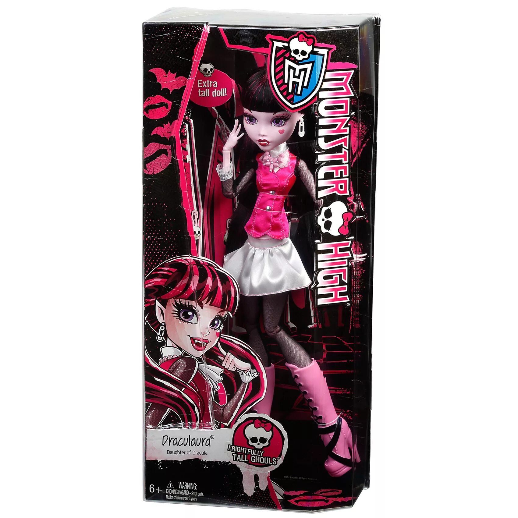 Хай сколько лет. Draculaura Monster High кукла. Кукла Монстер Хай Дракулаура Базовая. Монстер Хай Frightfully Tall Ghouls. Монстер Хай Дракулаура большая 43 см.