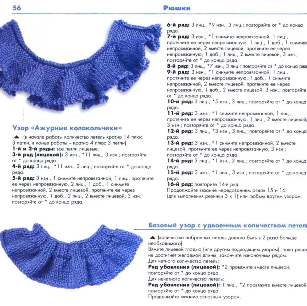 Детские вязаные воротнички спицами со схемами и описанием. Вязаный ажурный воротничок спицами схемы. Вязаные рюши спицами. Схемы вязания рюш спицами. Схема рюш