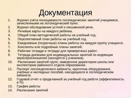 Приказы логопеда