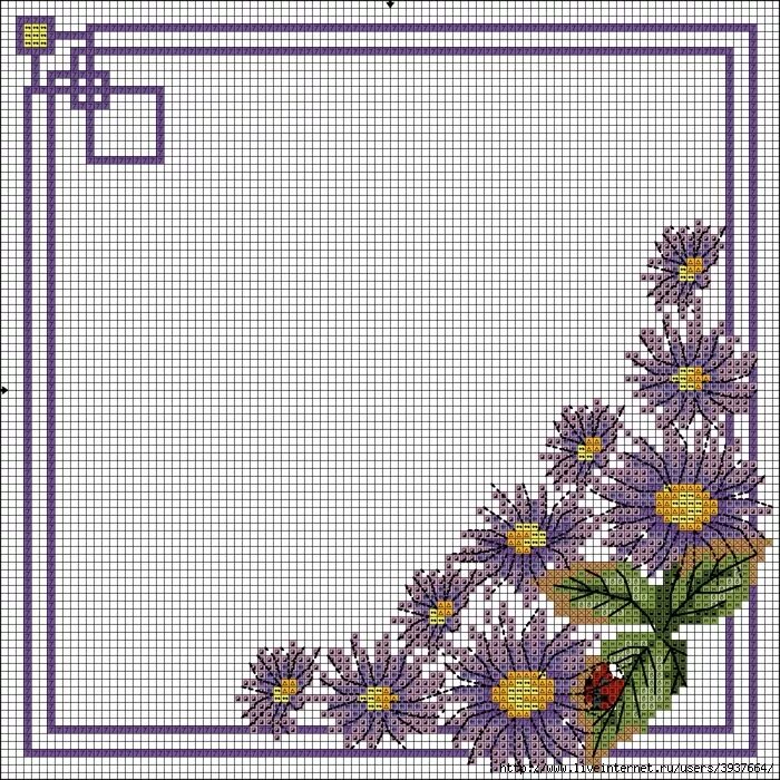 рамка вышивка крестом.