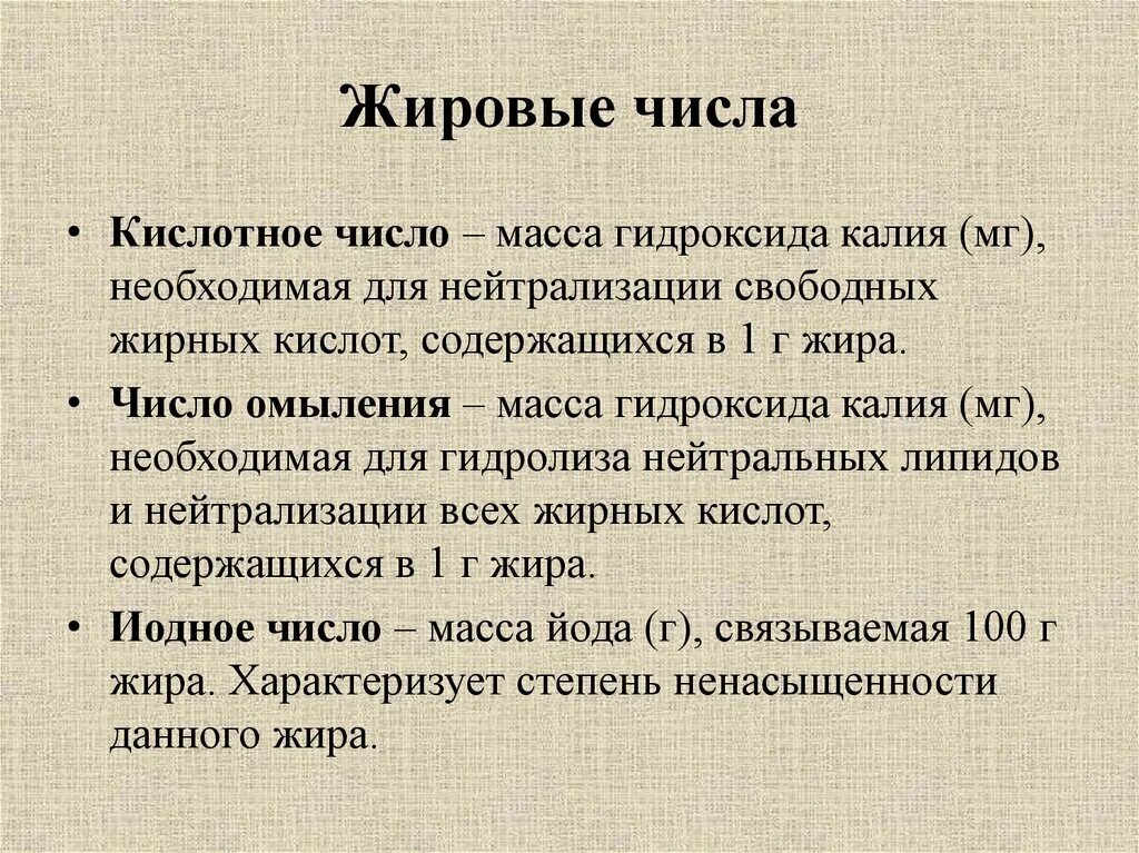 Кислотное число. Числа жиров. Число омыления жира. Йодное число число омыления кислотное число.