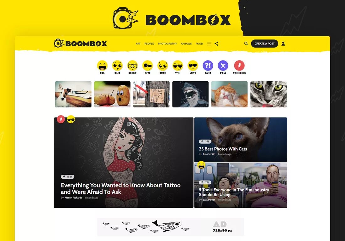 Boombox — Viral Magazine WORDPRESS Theme. Бумбокс маркетинг.