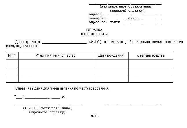 Что нужно для справки о составе. Форма справки о составе семьи 2020. Справка о составе семьи образец форма 9 заполнения. Справка о составе семьи какая форма. Как составляется справка о составе семьи.