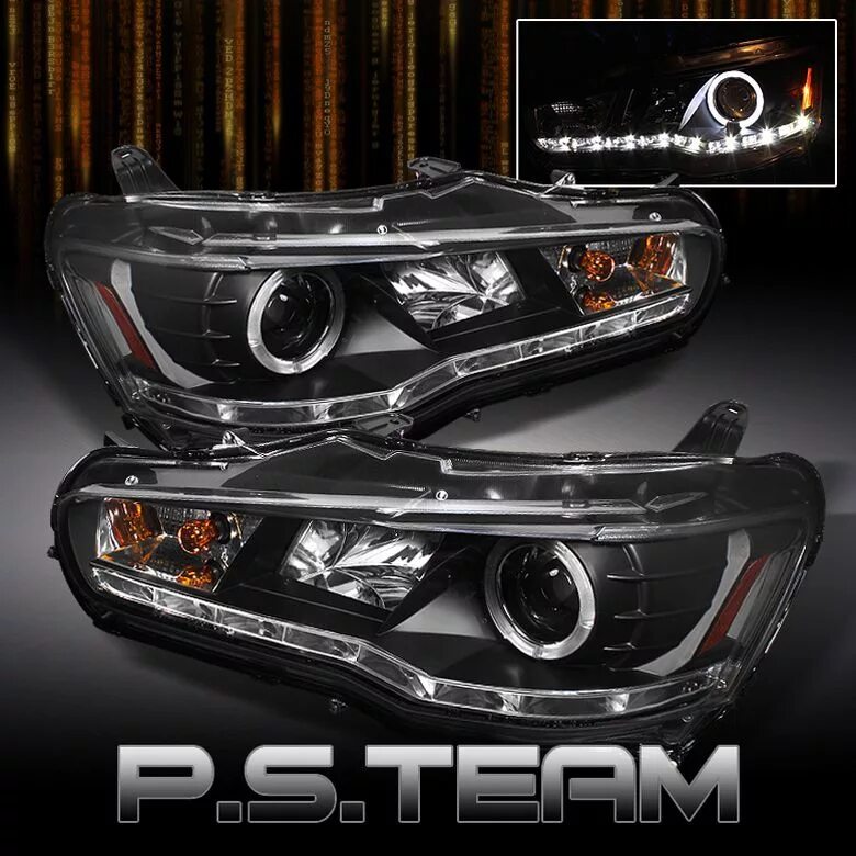 фары митсубиси лансер 10. фары mitsubishi lancer 10 angel eyes. фары мицубиси лансер. линзованные фары лансер 10. передняя оптика лансер 10.