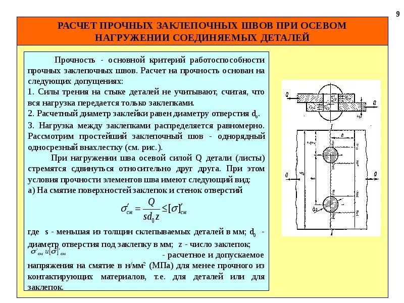 Расчет заклепочных соединений. Расчет заклепочных соединений на прочность. Расчитать на прочность заклёпочное соеденение. Прочность заклепок на срез. Расчет заклепки на прочность.