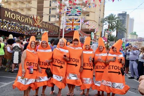 Brit expats and tourists parade in outrageously offensive costumes at Benid...