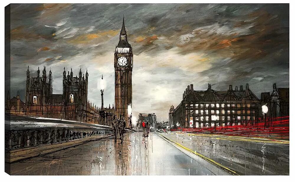 Big ben art. Пауль Кентон Лондон. Биг Бен в Лондоне. Лондон 19 век арт БИГБЕН.