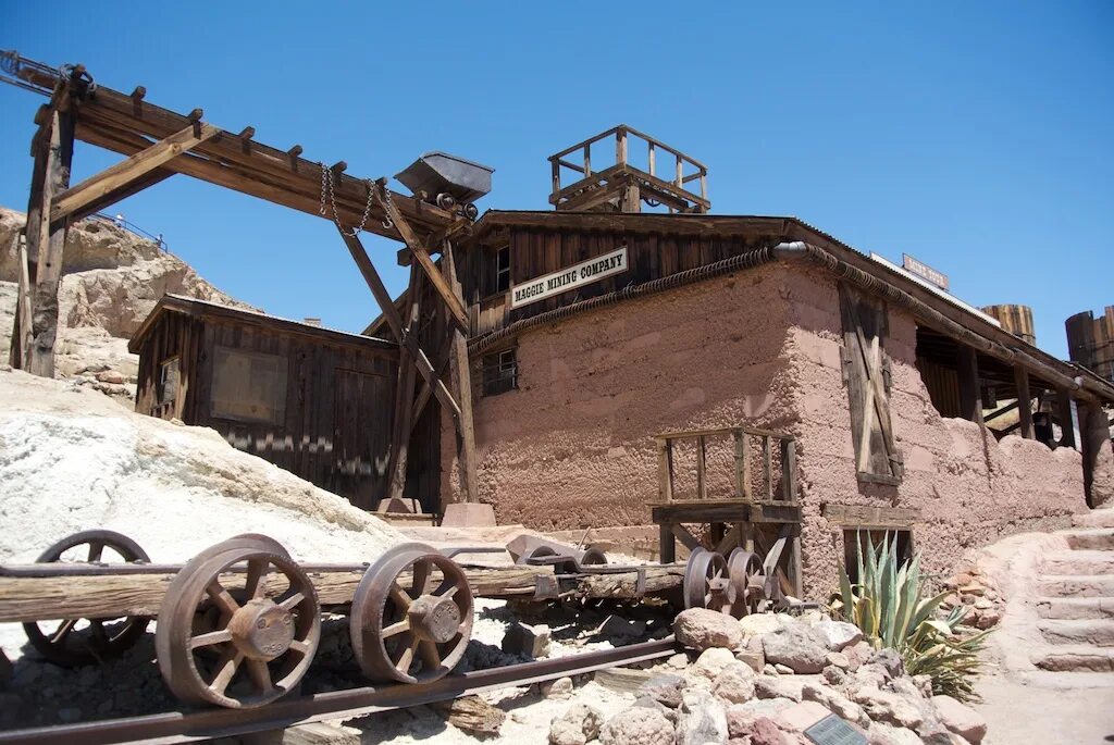 Церковь Калико. Шахта в Калифорнни. Призрачный город Калико. Old mine. Mining town