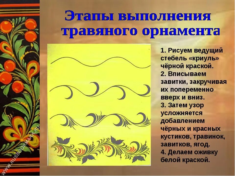 Декоративное рисование завиток в подготовительной группе. Травный орнамент стебель криуль. Ведущий стебель кривуль. Роспись стебель криуль. Ведущий стебель кривуль в хохломе.