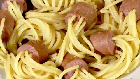 Спагетти с сосисками