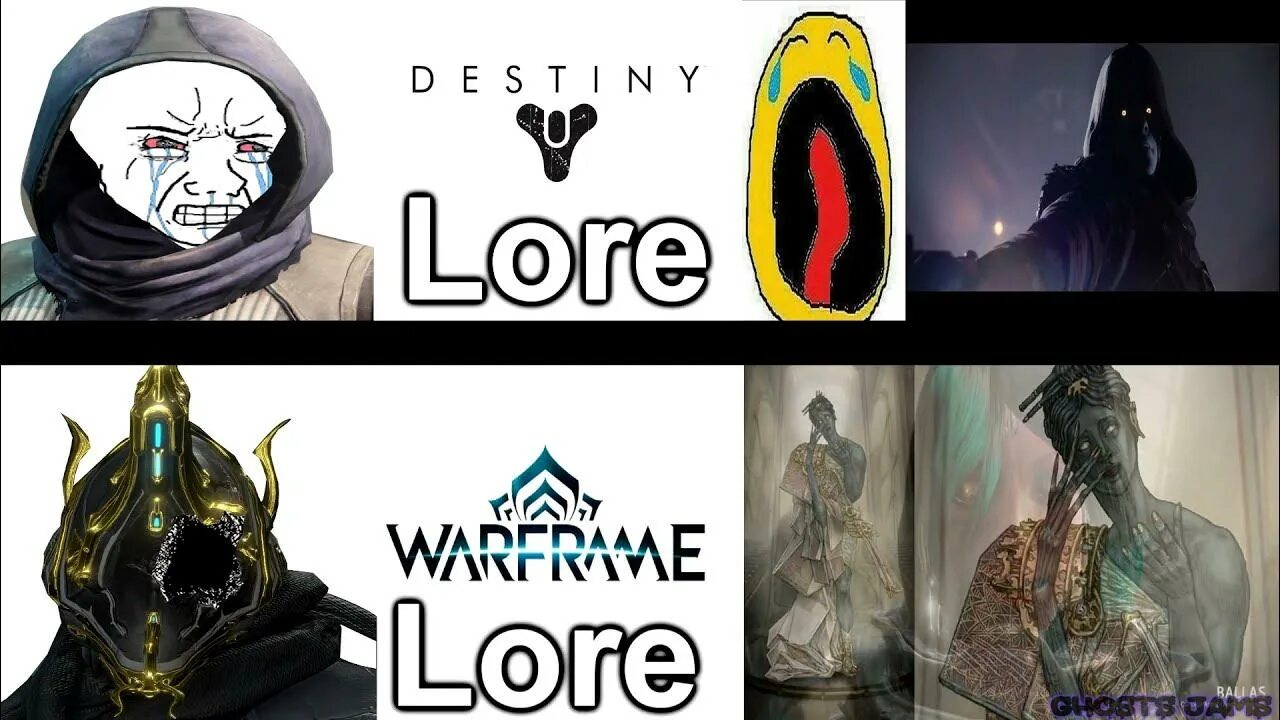 Lore v. Warframe Lore. Destiny 2 vs Warframe. Ghost Lore.