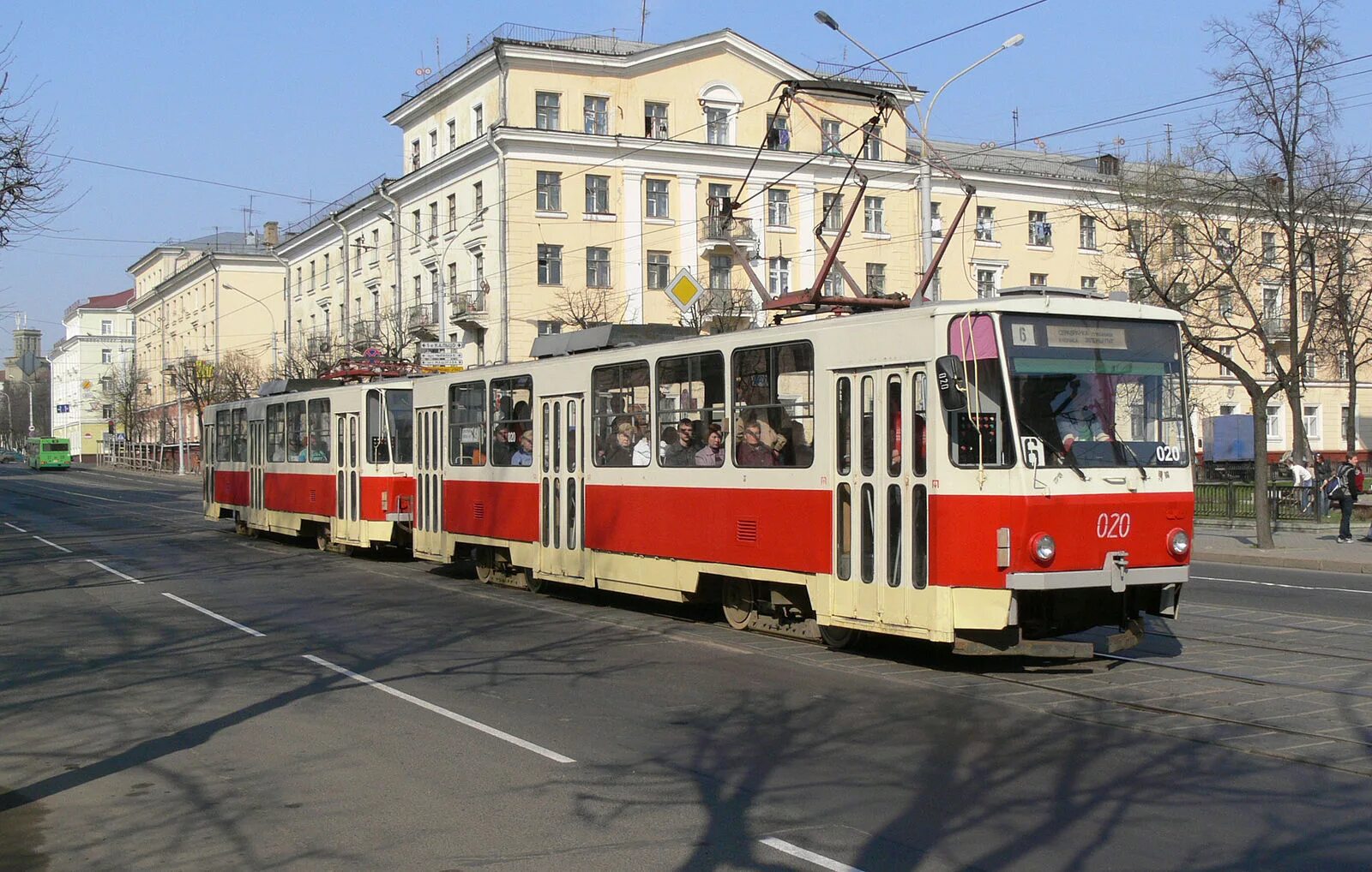 Маршрут трамвая 5 минск. Tatra t6b5. tetra t6b5 трамвай. трамвай tatra t6b5. татра минск.