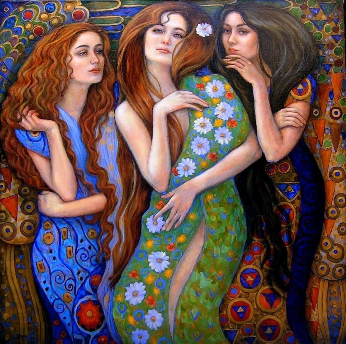 Трое сестер или три сестры. Холли Сьерра художница.