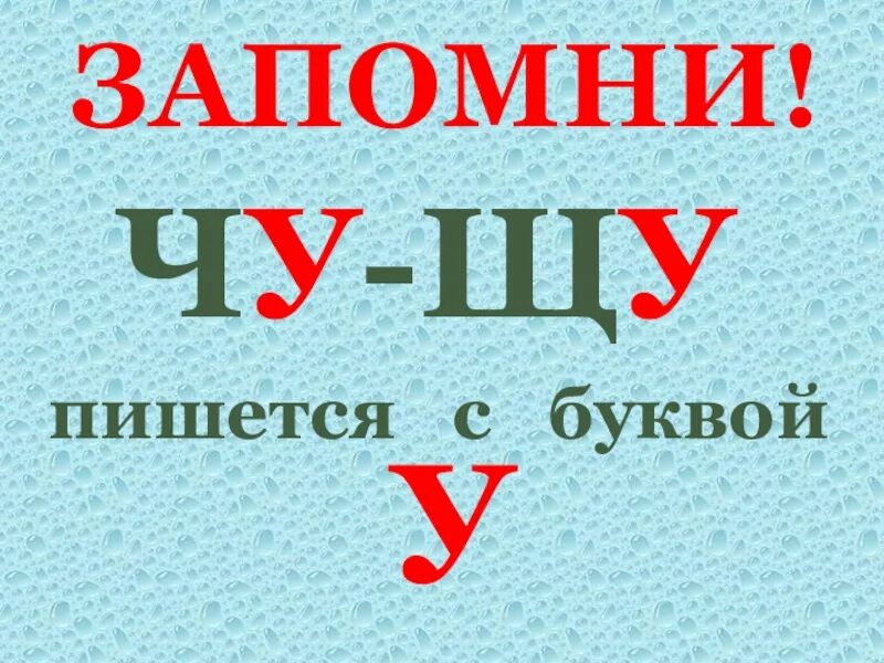 Слова на правила чу щу. Правило Чу ЩУ. Чу-ЩУ пиши с буквой у. Чу ЩУ пиши с буквой у правило. Правило ча ща Чу ЩУ.