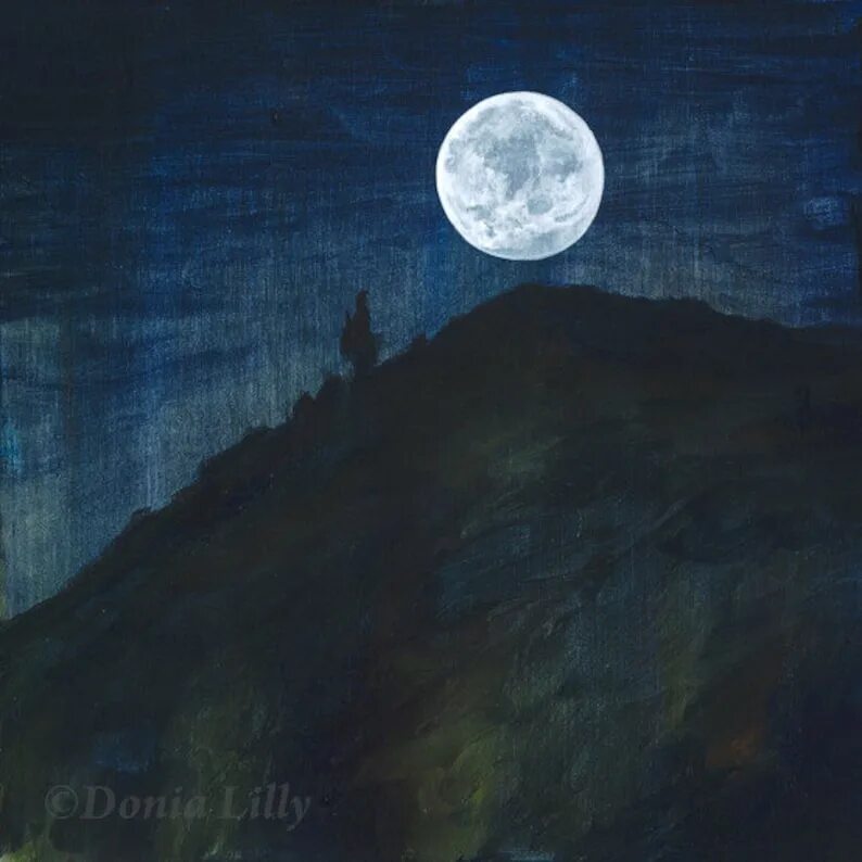 Картина темная луна. Картина Луна. Полнолуние в живописи. Картина с луной известная. Картина полная Луна.