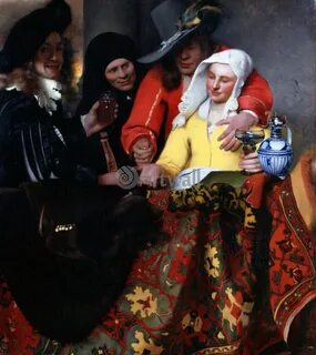 Вермеер Ян, картина "У сводни", 53x59 см, на холсте, на узком под...