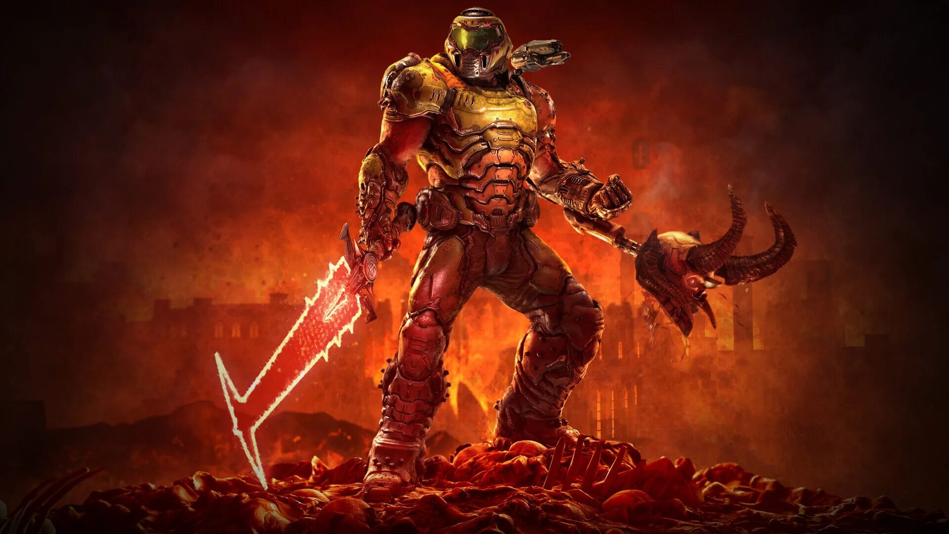 Thing they fear is you. Дум Этернал палач рока. Мик Гордон Doom. Меч Думгая. Думгай с мечом.