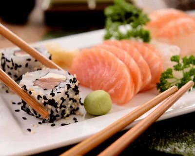 Japanese Food, Chopstick, Seafood, Sushi.