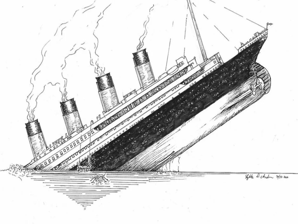 Какой корабль изображен на рисунке. Олимпик Титаник Британик. Британик корабль тонет. Рисунки Британик Титаник Олимпик. Крушение лайнера Британик.