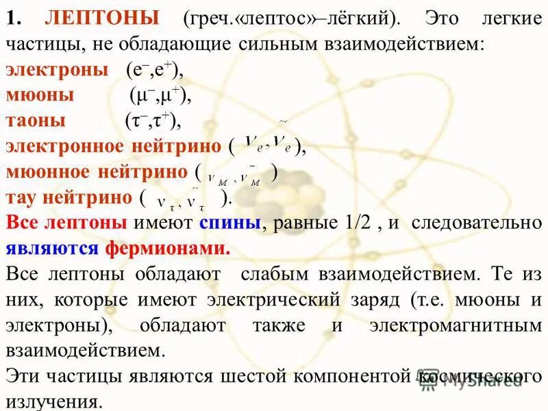 Выберите все верные утверждения об элементарных частицах