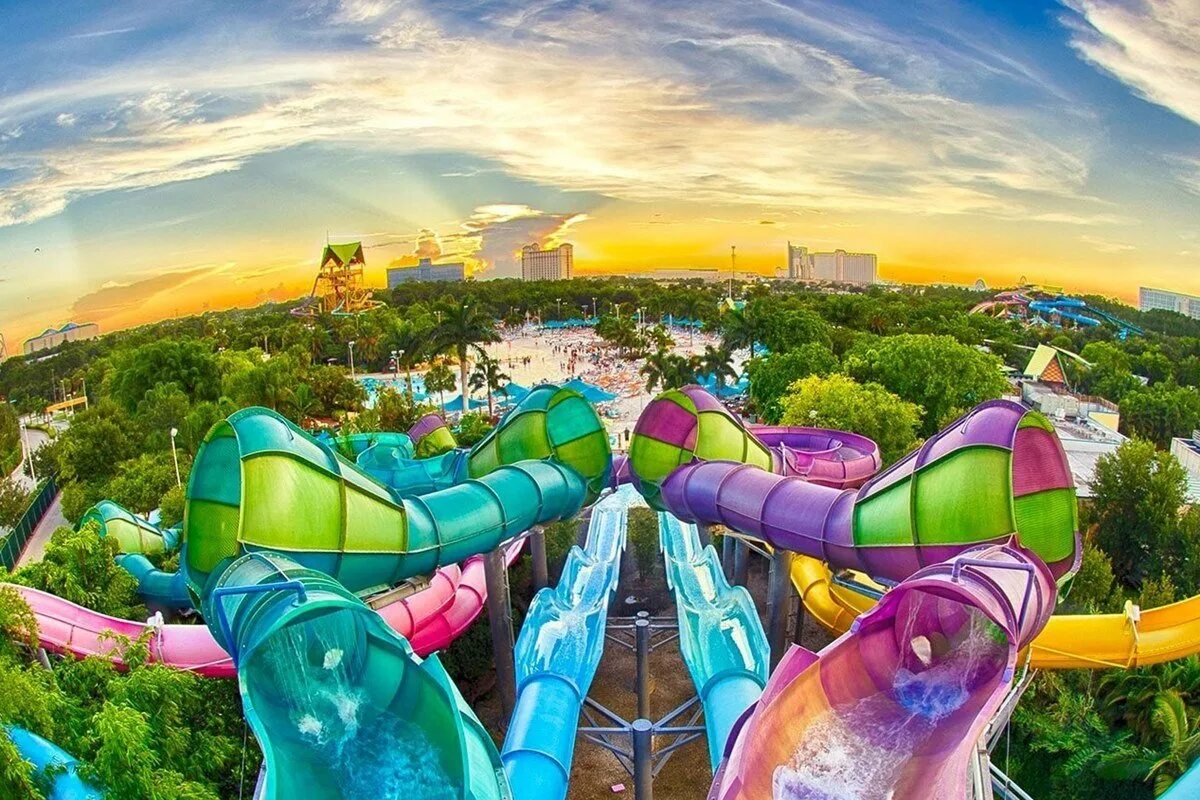 Аквапарк Florida Orlando. Парк аттракционов Leisureworld Water Park. Aquatica Water Park.
