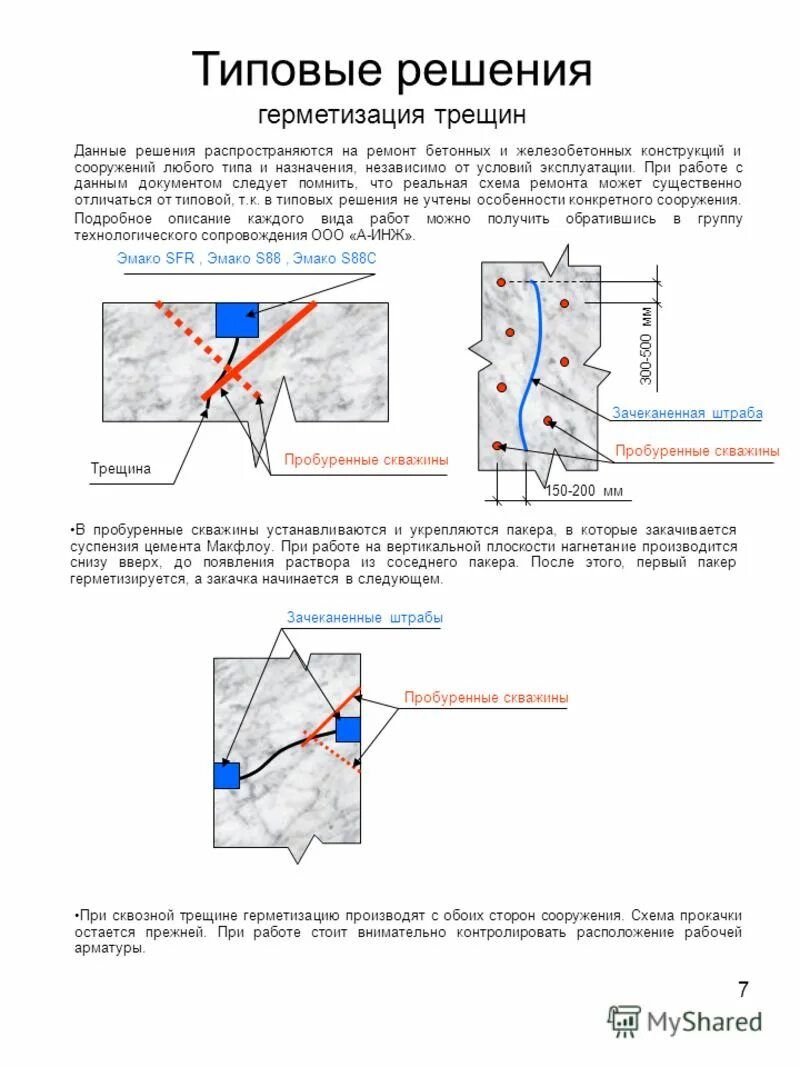 Схема ремонта трещин в бетоне Эмако 1200. Технологическая карта на инъектирование трещин в бетоне. Расшивка трещин в бетоне технология. Технологическая карта на заделку трещин в бетоне. Трещины в растворе