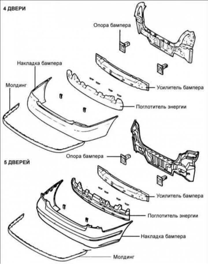 снять бампер элантра