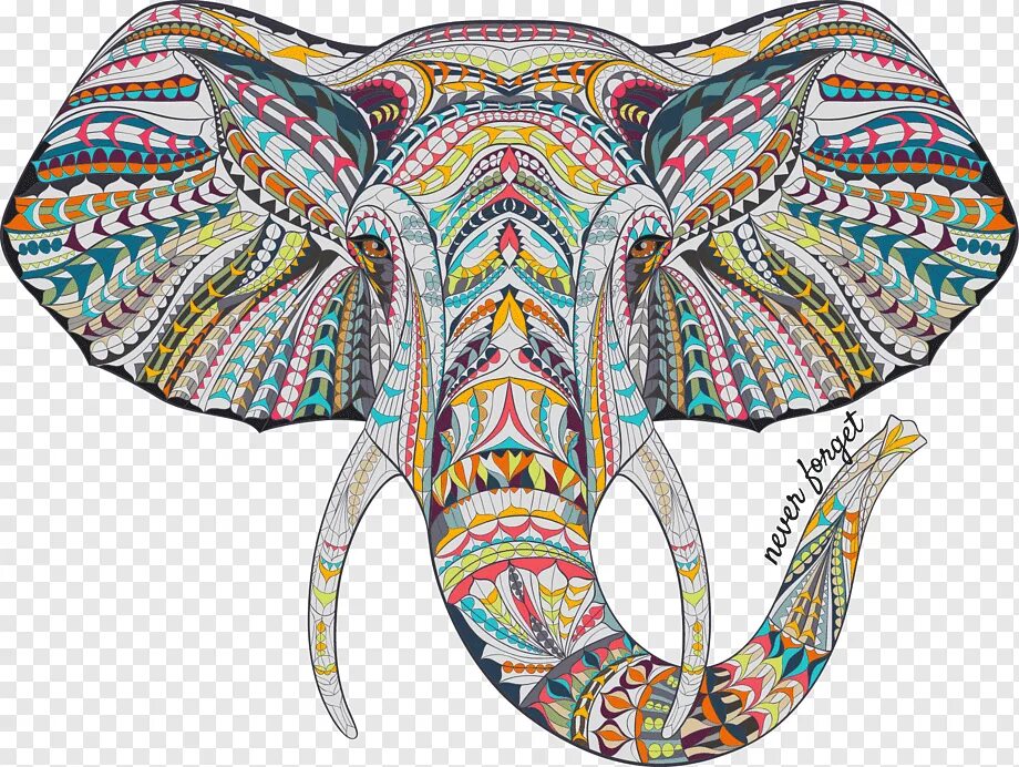 Панно настенное "слон". Картина по номерам слон Мандала. Орнамент в индийском стиле. Этнический орнамент.
