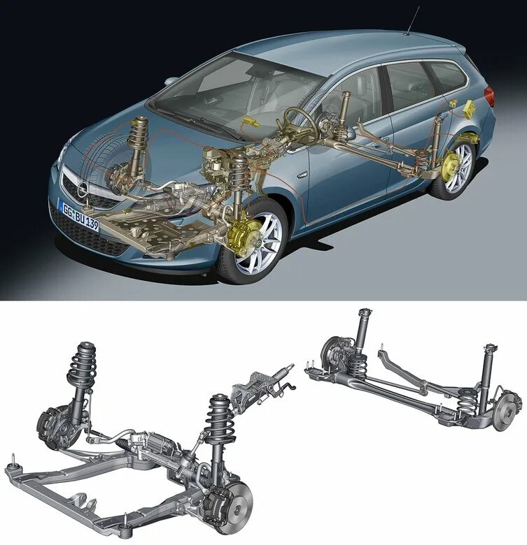 Opel передняя подвеска